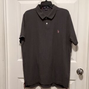 U.S. Polo Assn. Ultimate Pique Men's Dark Gray Polo Shirt - Size XL